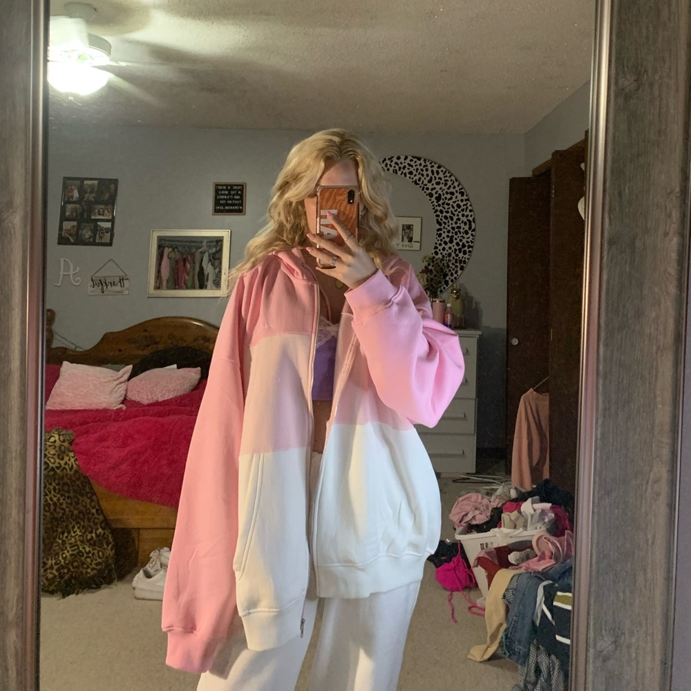 Pink Boohoo Zip up